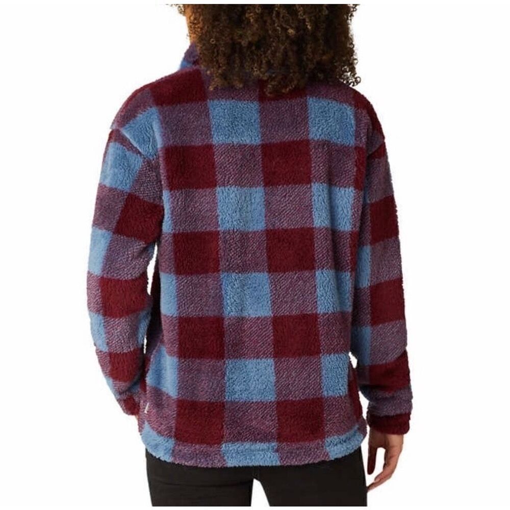 Eddie Bauer Plaid Fleece Women’s Pullover Sweater - Picture 2 of 3